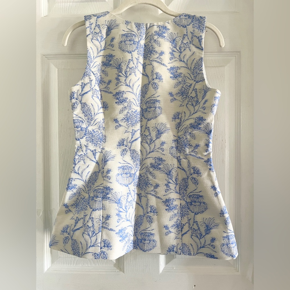Commense Cream and Light Blue Floral Mini Dress - Picture 15 of 16